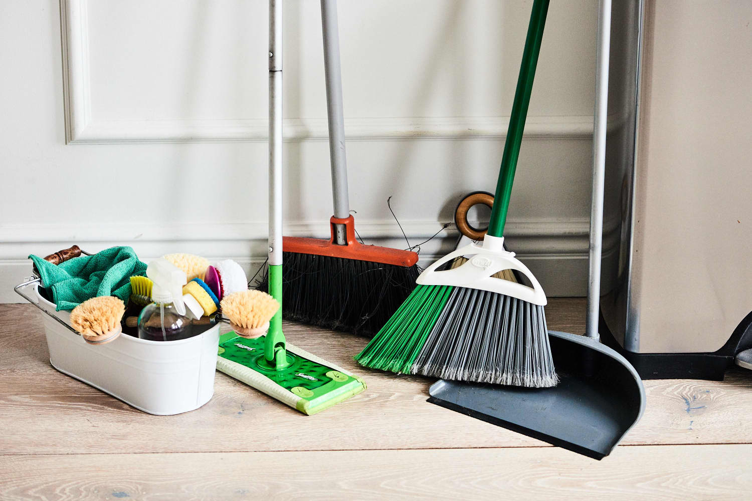 Storage clearance for broom